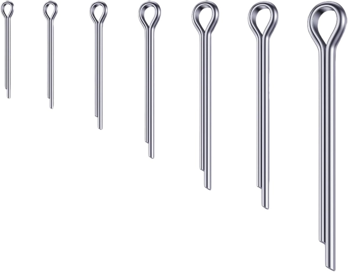 SnelShoppen - Assortiment 304 RVS Splintpennen - 330 Stuks in 7 Maten (M1/M1.5/M2/M2.5/M3/M4/M5) - Ideaal voor Automotive, Mechanica en Scheepsreparat