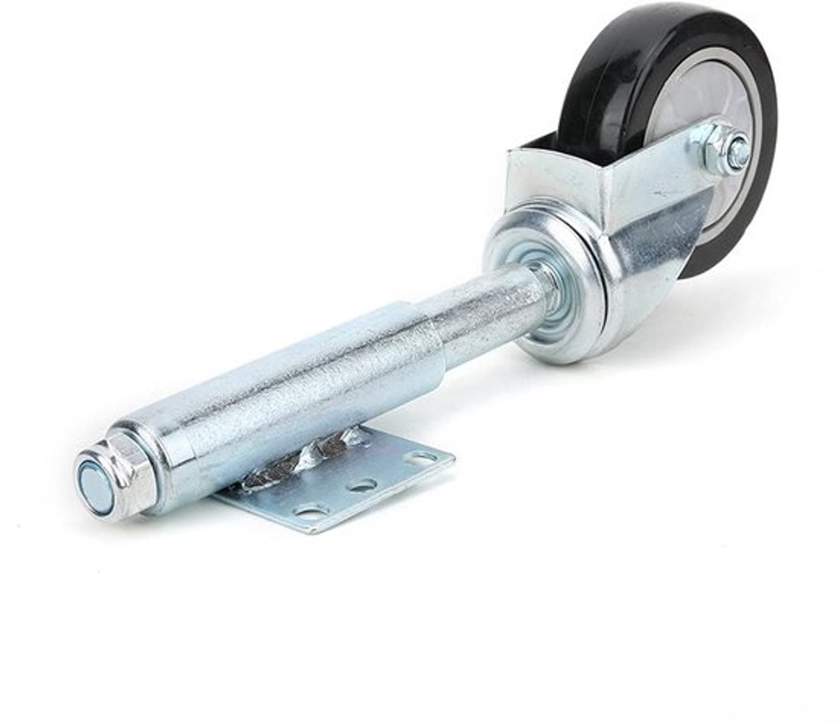Veerbelaste Deurrijder van 4 Inch, PVC Deurraderen, Maximaal Draagvermogen 120 kg, Zwart, Voor Efficiënte Deurbeweging