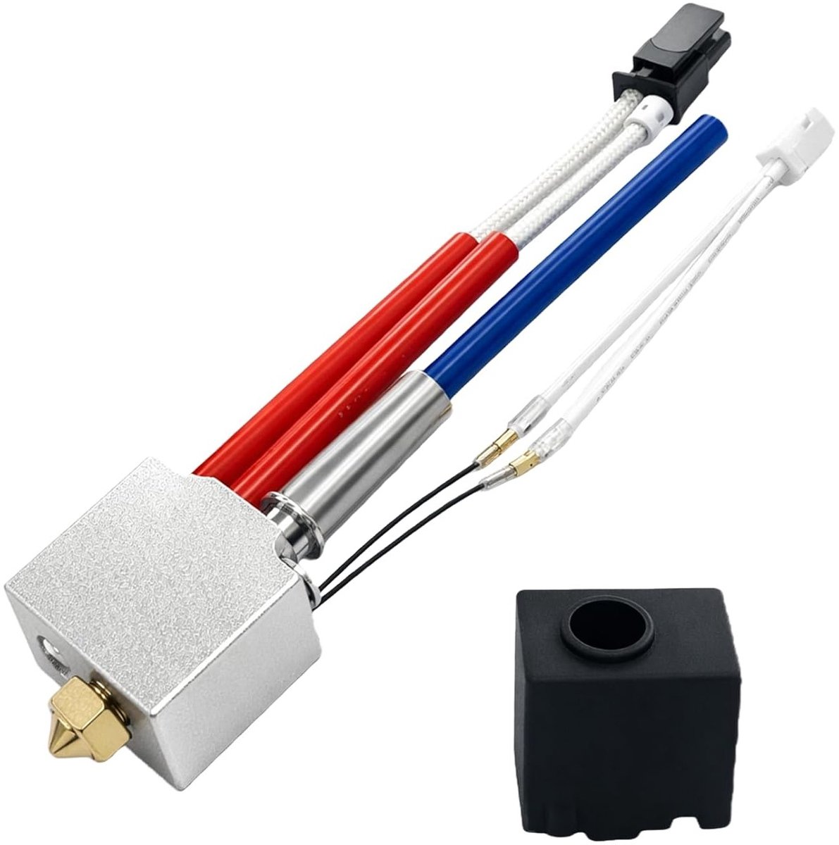 3D Printer Hotend Volcano Style met 0.4mm Nozzle, Hoogwaardige Verwarmingsblok, Verbeterde Warmte-efficiëntie en Sneller Printen voor Diverse 3D Printers
