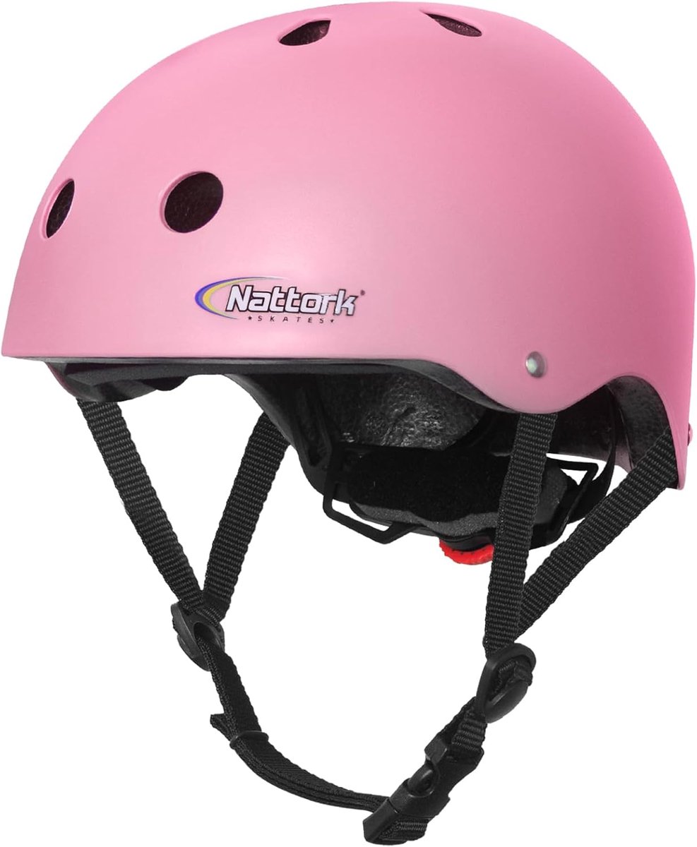 SnelShoppen - Skateboard Helm Roze Kinderen - Beschermende Gear voor Meisjes en Jongens - Multi-Sport Scooter Helm met Verwijderbare Liner voor Fiets,