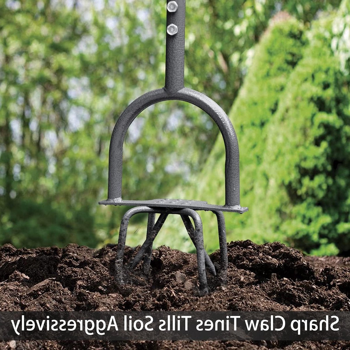 Handmatige Tuin Cultivator met Stalen Klauwen, Duurzaam en Efficiënt Tuin Gereedschap voor Planten en Bodembewerking