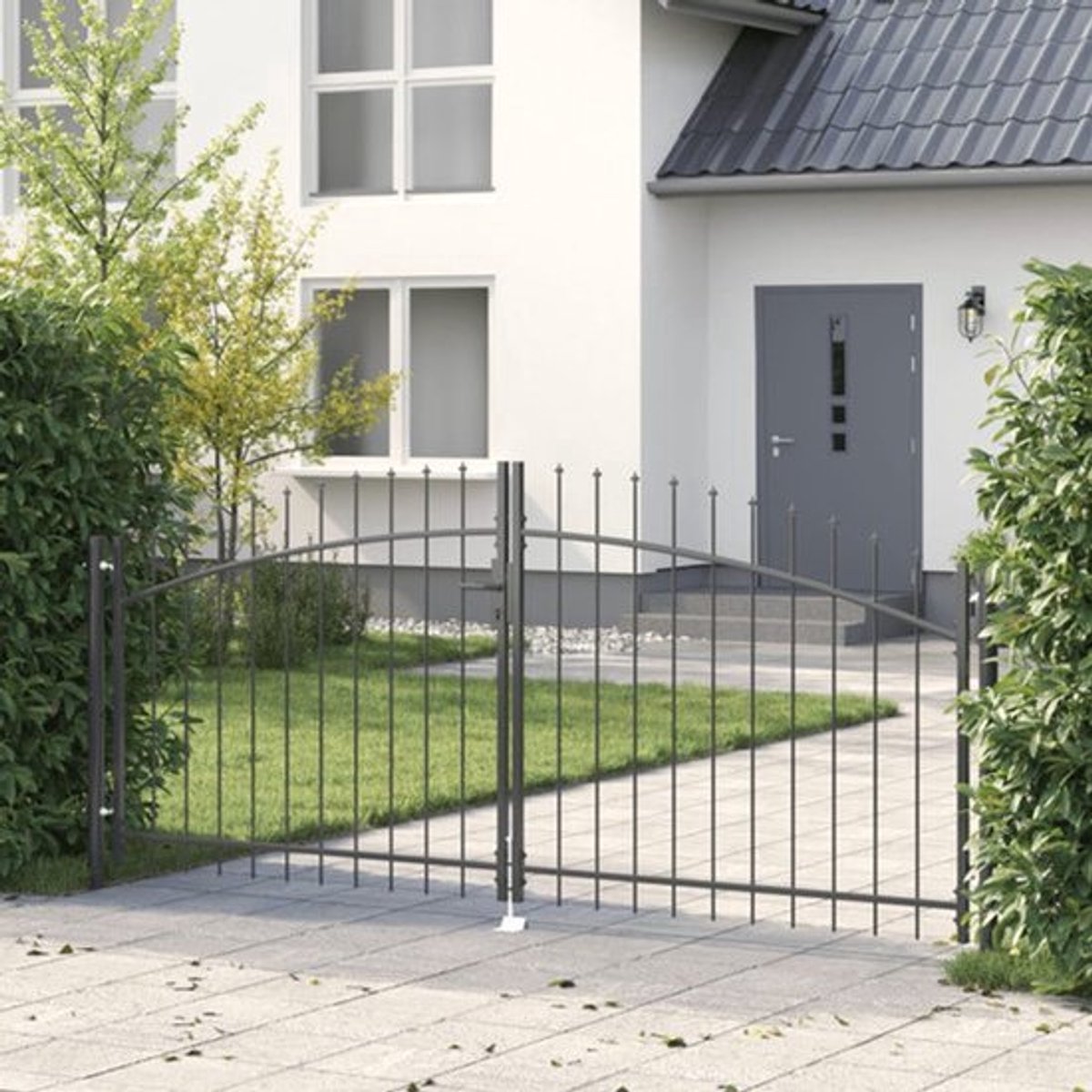 Tuinpoort – Tuindeur – Schuttingdeur – Poorthek – Hekpoort – Dubbele vleugel – Staal – Roe