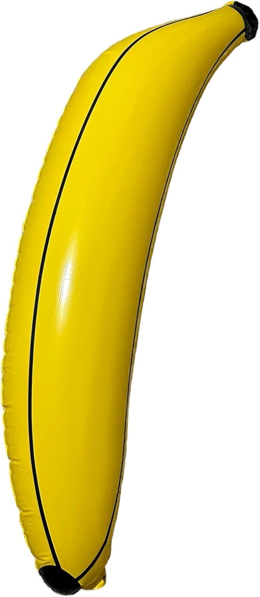 SnelShoppen - XXL Inflatable Banana 162 cm - Opblaasbare Decoratie voor Feesten, Carnaval, Hawaii & Thema Parties