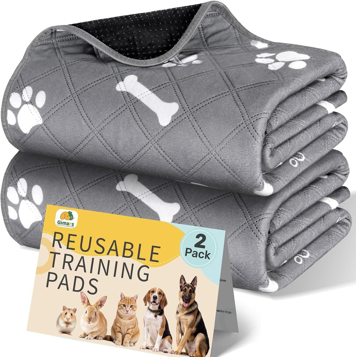 SnelShoppen - 60x50cm 2x Herbruikbare Honden Plasmatten - Super Absorberend en Waterdicht - Perfect voor Puppy Zindelijkheid, Incontinentie en Oudere