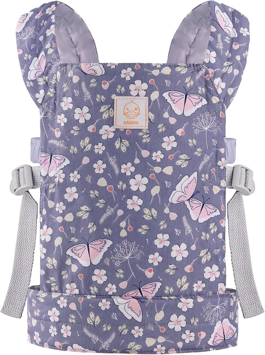 SnelShoppen - GAGAKU Popdrager voor Kinderen - Zachte Draagzak van 100% Katoen - Voor Poppen en Knuffels tot 55 cm - Verstelbare Schouder- en Heupriem