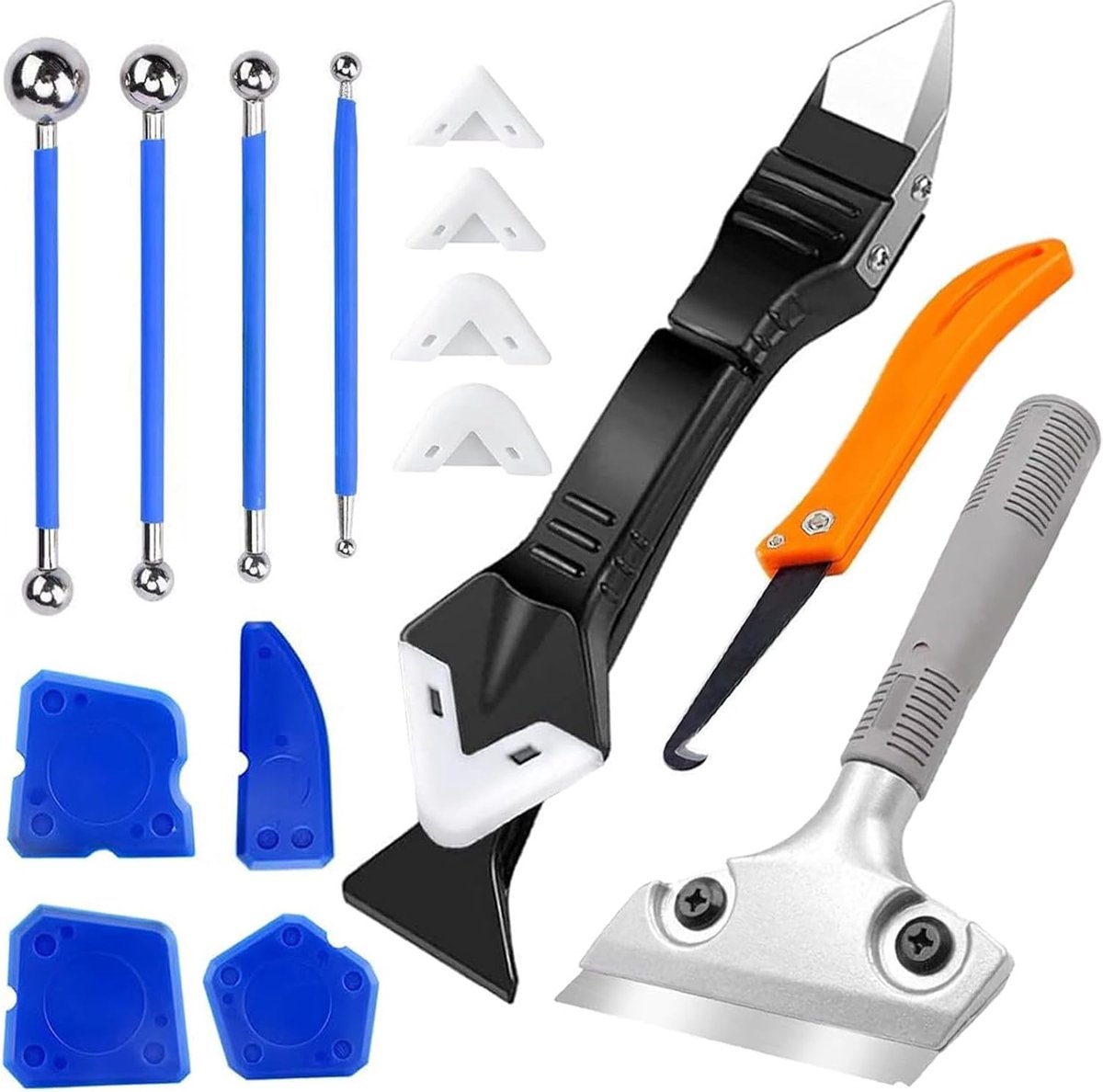 SnelShoppen - 5-in-1 Silicone Joint Remover Tool Set, Silicone Grout Smoothing Iron, Joint Scraper, Grout Removal Set voor Keuken en Badkamer