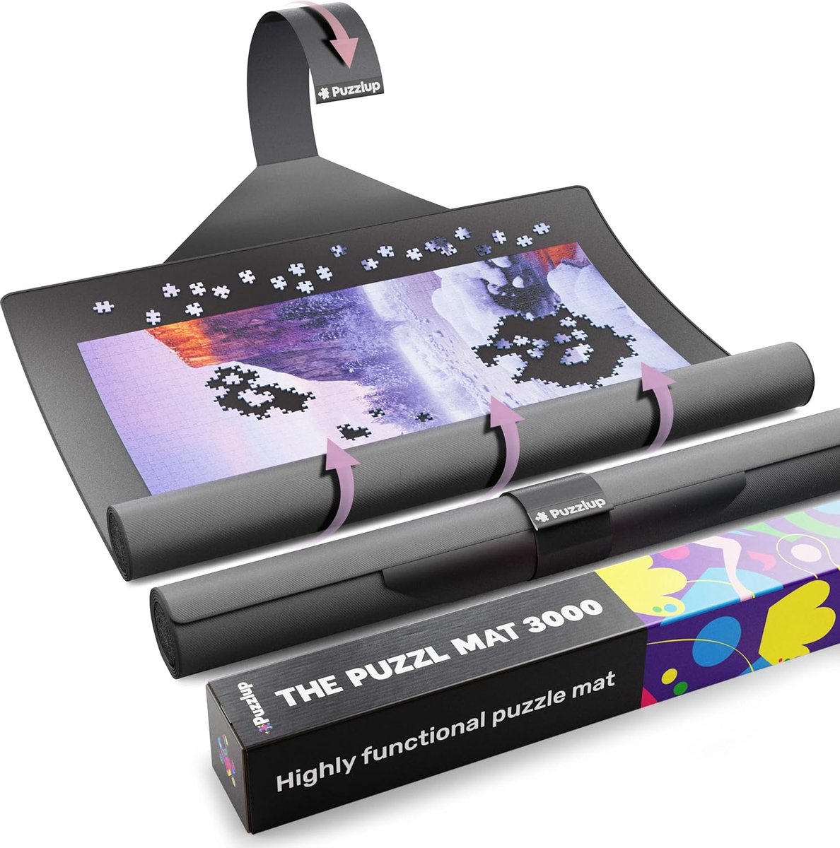 SnelShoppen - Premium Puzzelmat tot 3000 Stukken - 95 x 150 cm - Snelle Opruimfunctie met Velcro Sluiting - Ideaal voor Puzzelaars - Inclusief Cadeauv