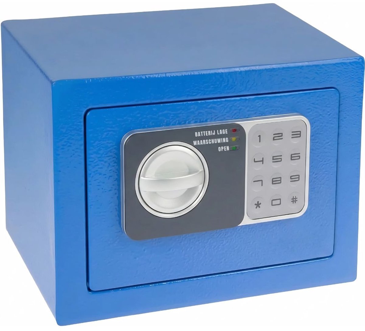 KIRA® Kluis - Kluis Brandwerend - Kleine Kluis Met Cijferslot - Blauw - 23cm x 17cm x 17cm