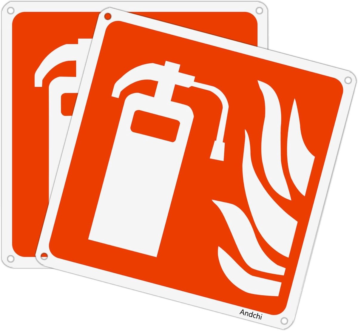 SnelShoppen - Brandblusser, Brandblusserbord, Aluminium Brandbeveiliging, Hoekbord, Signaalbord, Veiligheidsbord voor Thuis, Kantoor, Camping, Tuin, K