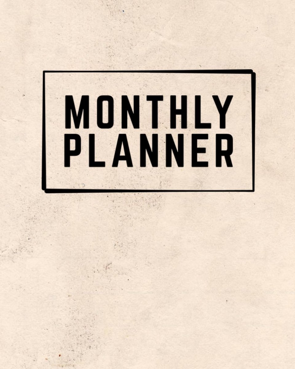 SnelShoppen - Monthly Planner Desk Calendar Minimalistisch Ontwerp, Undated voor Doelen Stellen & Volgen, Productiviteit & Planning met Tan Papier Cov