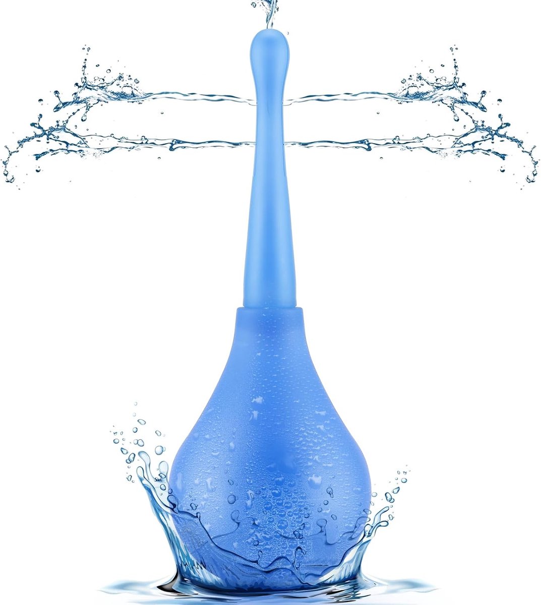 SnelShoppen - Vaginale en Intieme Douche voor Vrouwen, Herbruikbare Enema 170ml, Antibackflow Blauw, 5 Spraygaten voor Diepe Reiniging van Intieme Zon