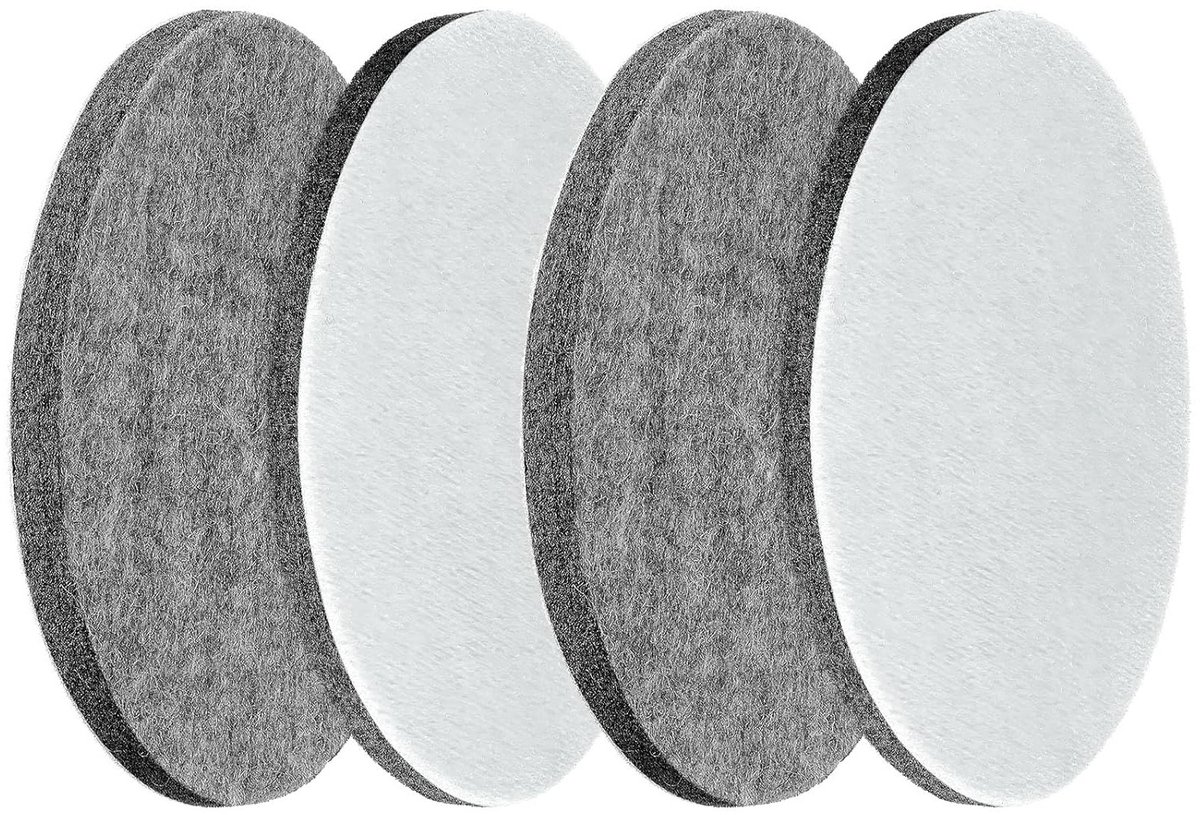 Set van 4 Polijstschijven 125mm, Polijstvilt en Polijstpads voor Excentrische Schuurmachines, Geschikt voor Auto en Carrosserie Polijsten
