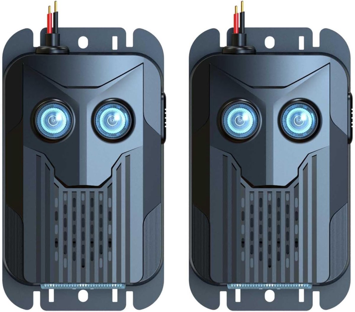 SnelShoppen - 2x Ultrasone Ongediertebestrijders voor Onder de Motorkap, Flash- en Batterijgevoed, Effectieve Afschrikmiddel voor Rat en Muis in Auto,