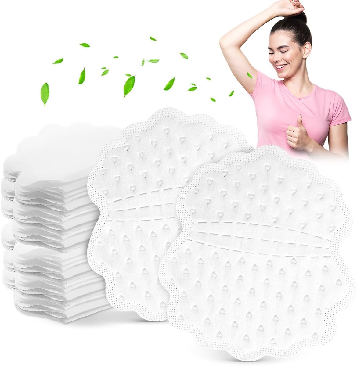 Pack van 100 Onderarm Pads, Geurloze Voorarm Pads tegen Zweten, Perfecte Pasvorm, Absorbeert Zweetvlekken en Biedt Comfort