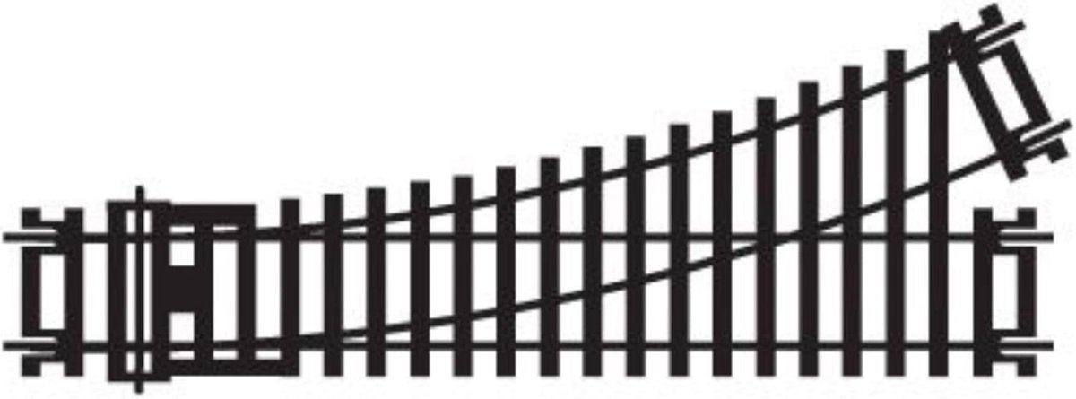 SnelShoppen - OO Gauge Links Puntstuk Spoor - Extra Spoorstukken voor Modeltreinen, Modelspoorbaan, Schaal 1:76, Hoogwaardige Kwaliteit