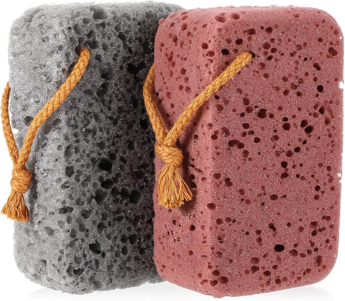 SnelShoppen - 2pcs Bad Sponsen Grote Comfortabiliteit Douche Spons voor Badkamer Zachte Loofah Spons Lichaamsreiniging Accessoires voor Mannen en Vrou