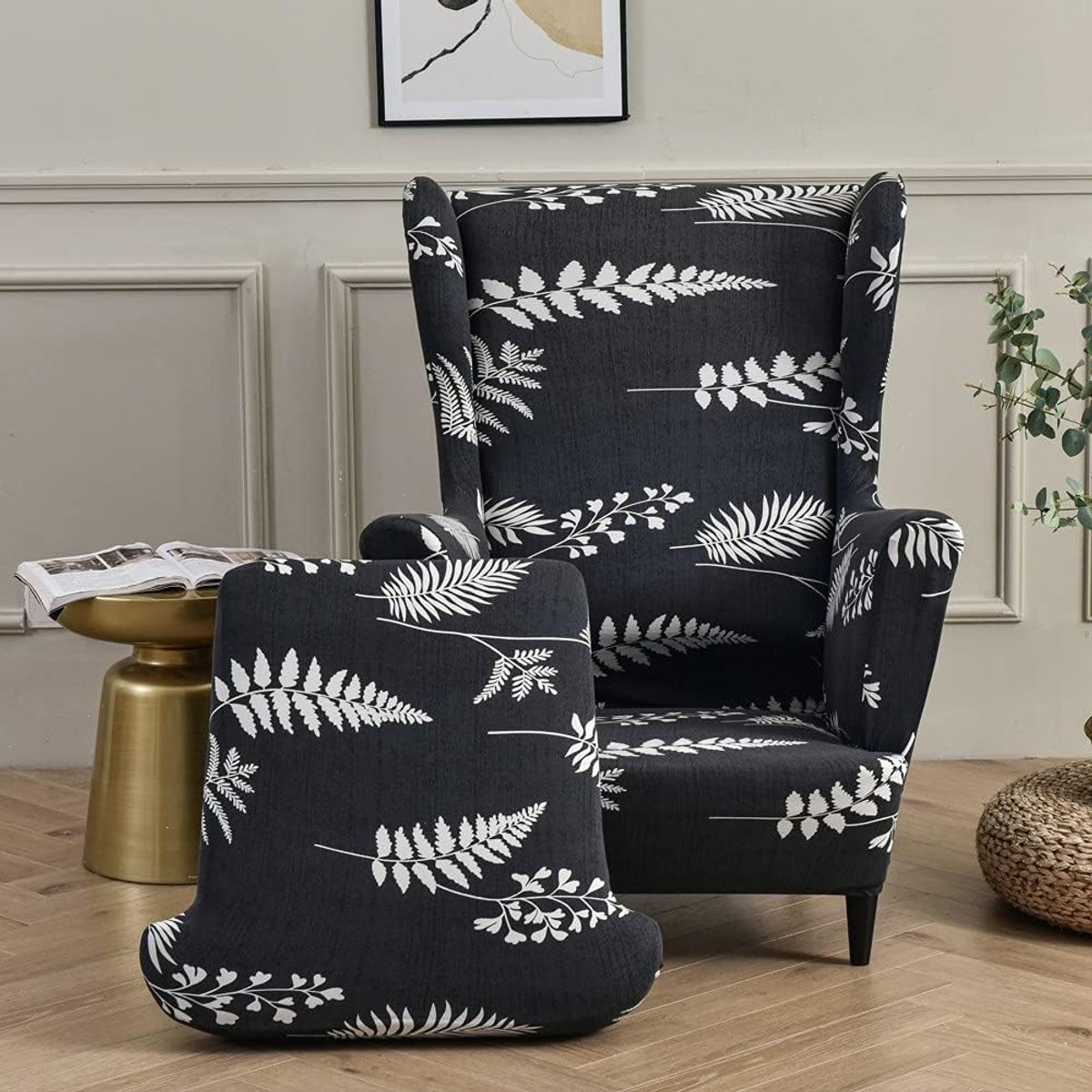 SnelShoppen - Highdi Stoelhoes voor Okselstoelen, Set van 2, Rekbare Wasbare Elastaan Hoes Meubelbeschermer voor Oksel Recliner Woonkamer Slaapkamer H