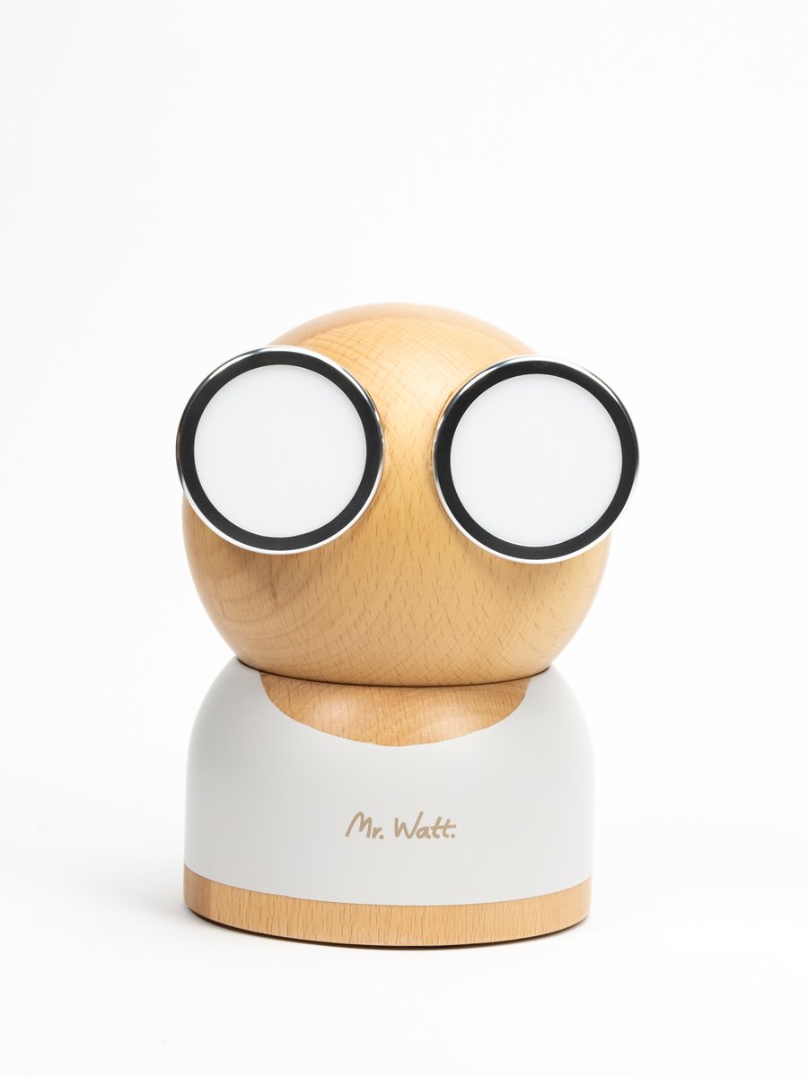 Mr Watt GoggleLamp - Tafellamp - Kinderlamp - Hout - Pure Light White - Wit