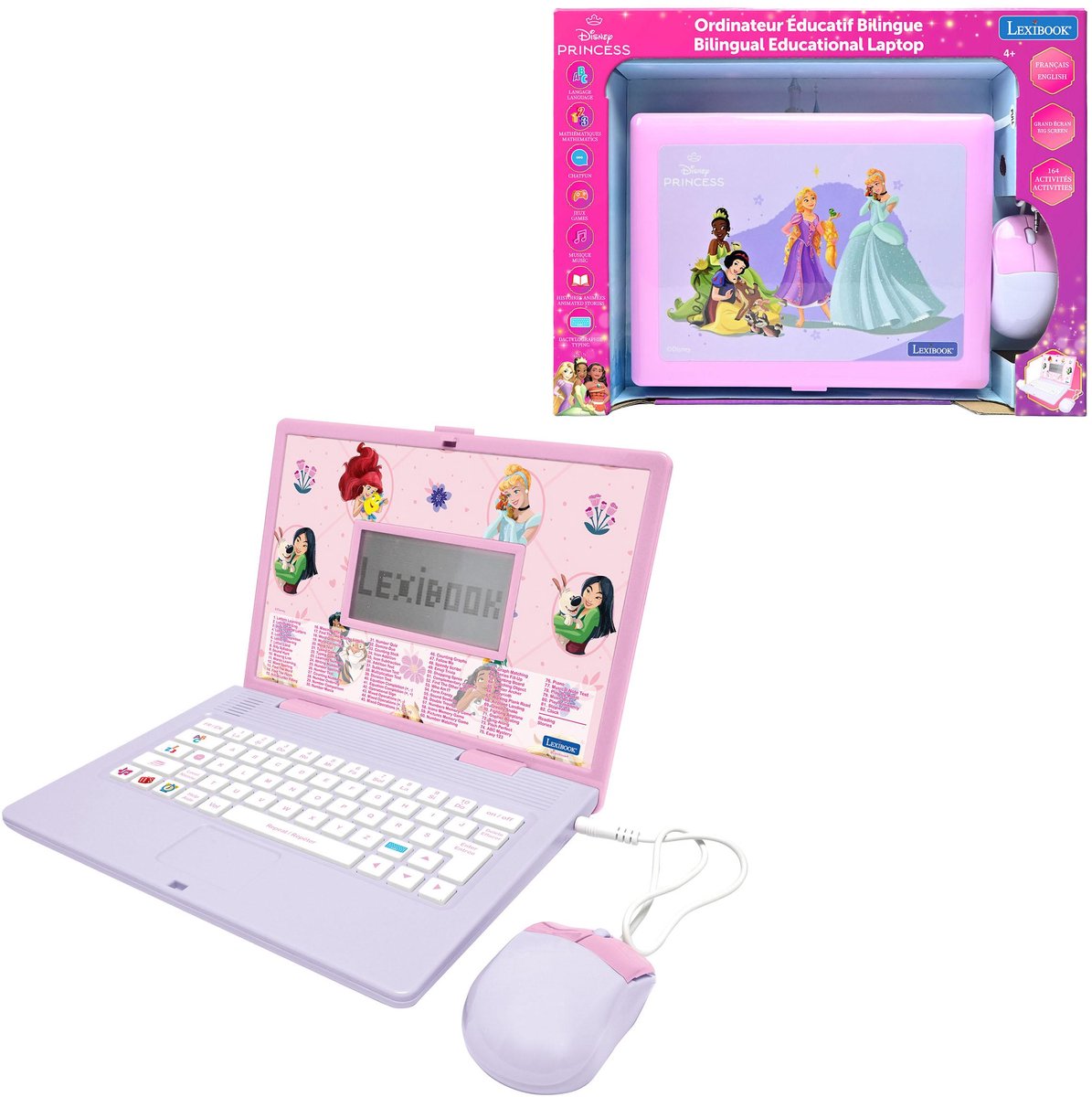 Disney prinses Tweetalige Educatieve Laptop met 164 activiteiten (EN/FR)