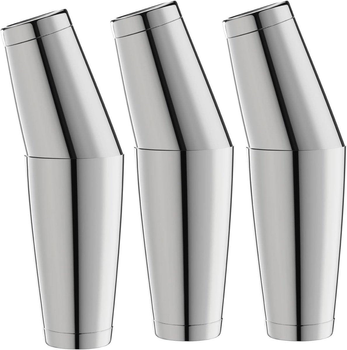 SnelShoppen - Cocktail Shaker Set 3 Pack - Professionele RVS Shakers van 530ml & 830ml - Ideaal voor Mixen van Cocktails, Martini's, Drankjes voor Fee