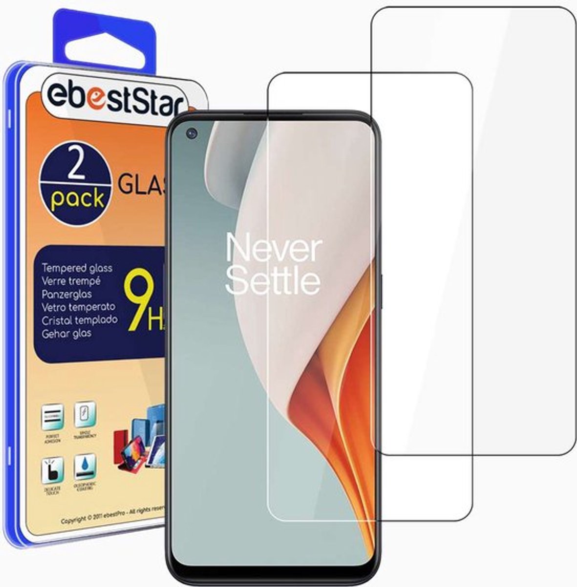 ebestStar - {2 Stuks} Gehard glas geschikt voor OnePlus Nord N100, Screen Protector Cover, Schermbeschermer Tempered Glass