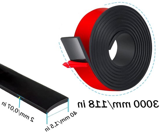 Dikke Neopreen Rubber Mat van 3 meter, Zelfklevende Tape voor DIY, Waterdicht en Isolerend — afbeelding 2