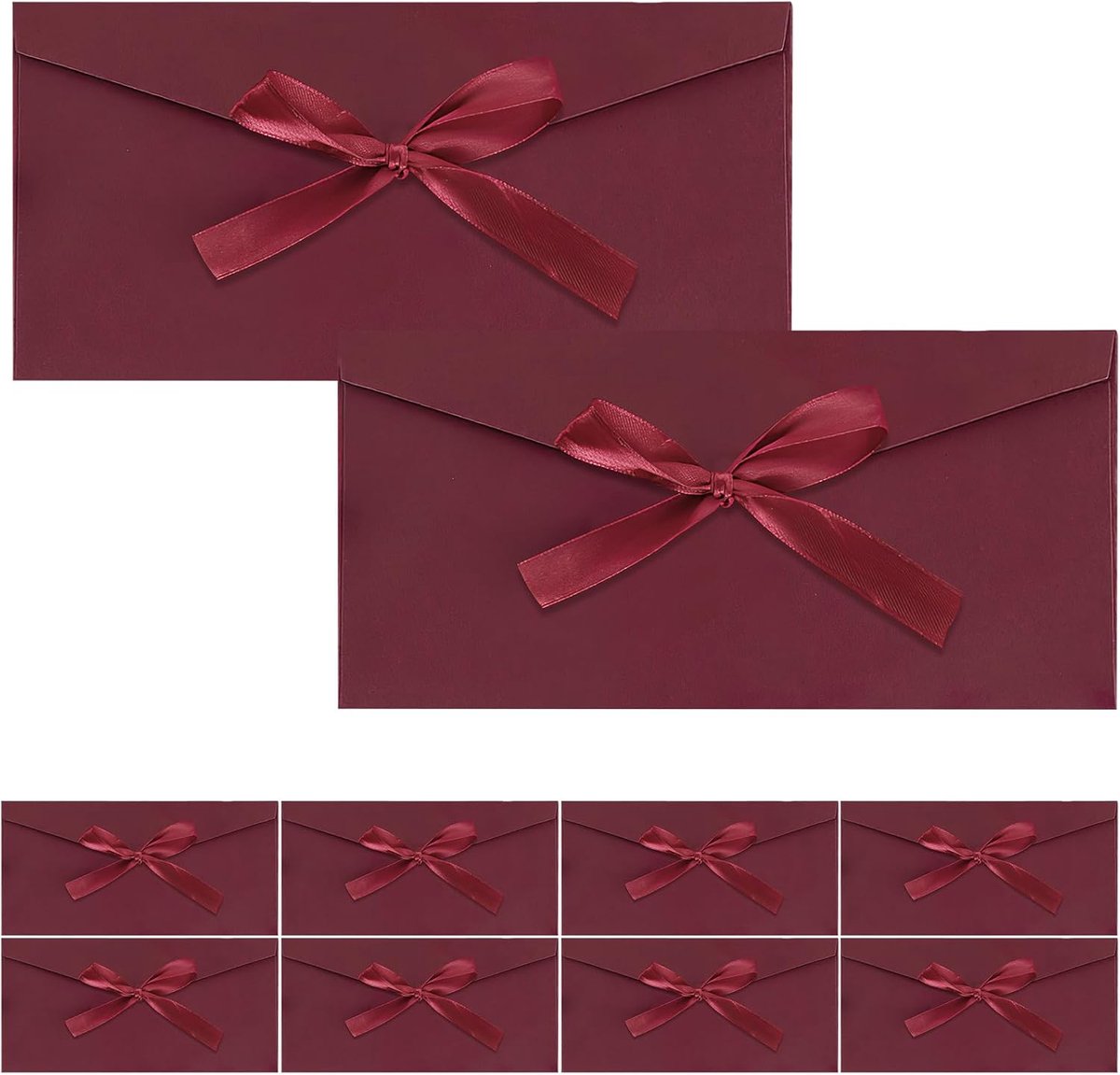SnelShoppen - Pack van 10 Retro Kraft Papieren Enveloppen Gekleurde Binding Geschenken Enveloppen Perfecte Gekleurde Kraft Papieren Enveloppen met Lin