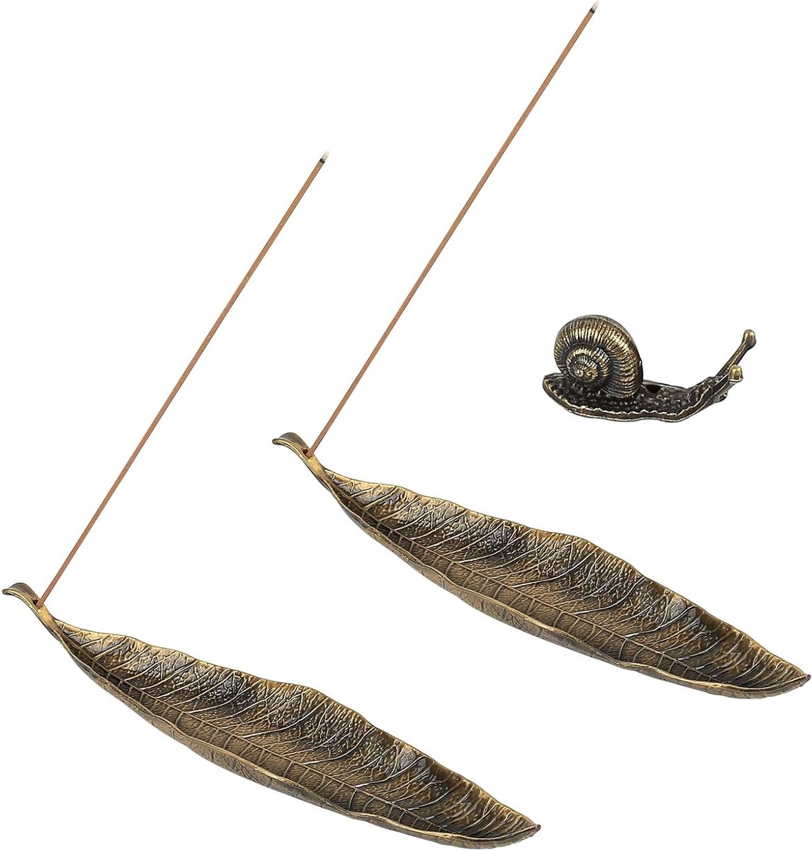 Set van 2 metalen wierookhouders met asopvanger voor meditatie en yogatafel, perfect voor binnendecoratie en ontspanning