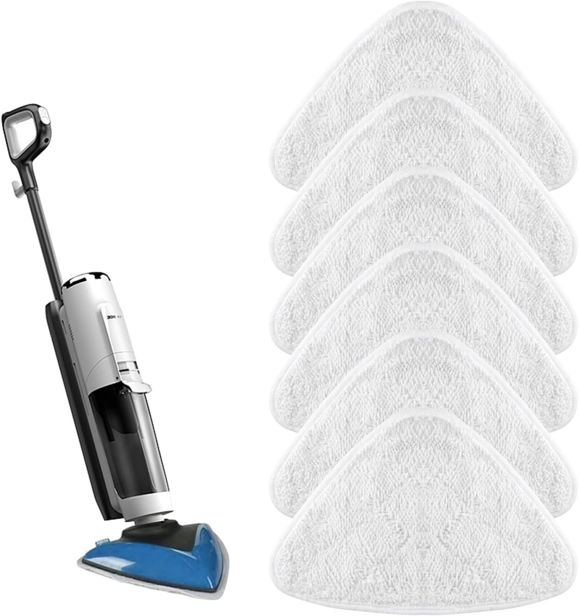 6 Stuks Wasbare Microvezel Mop Pads voor Stoomreiniger, Vervangende Doeken voor Efficiënte Schoonmaak en Glanzende Vloeren