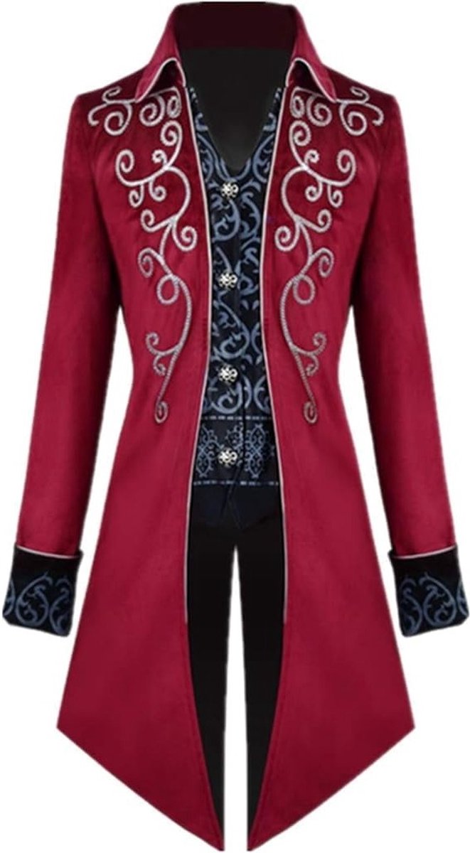 Vintage Steampunk Herenjack met Gothic Stijl voor Carnaval en Halloween, Middeleeuwse Kleding en Kostuum
