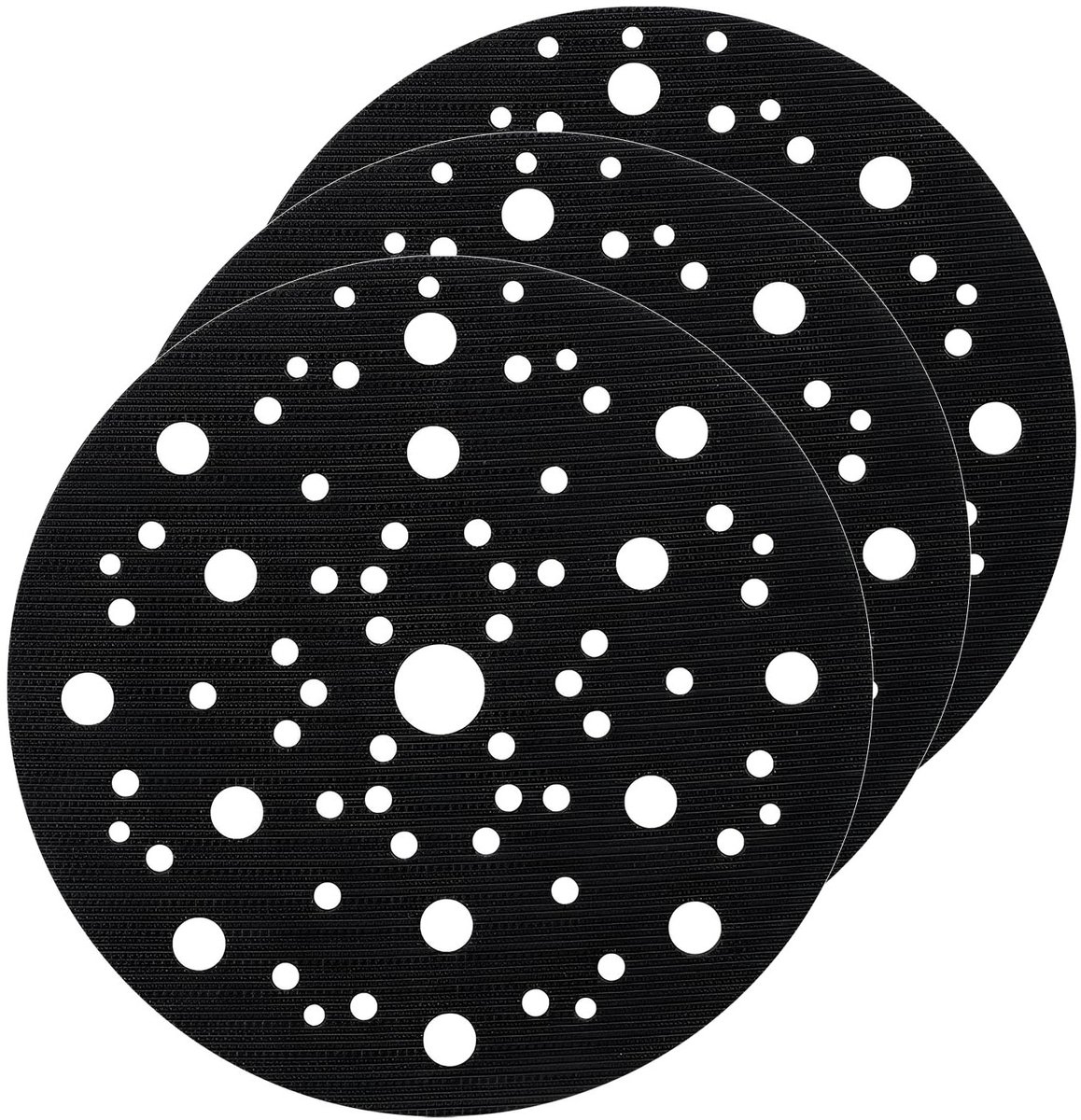 Beschermkussens voor polijstschijven - 3 stuks, 150 mm, multi-gats interfacekussen met klittenbandsluiting, ideaal voor schuurwerk en polijsten
