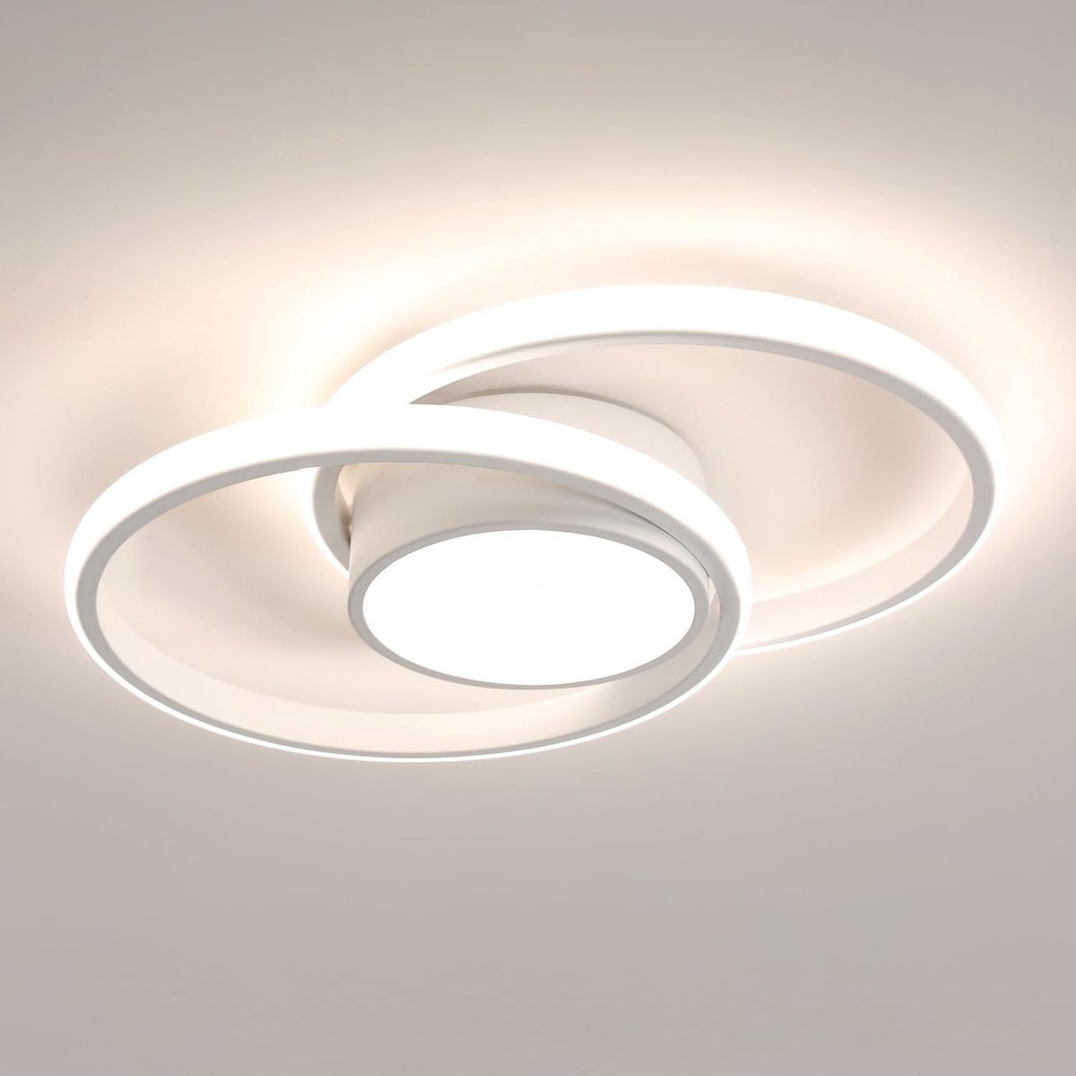 SnelShoppen - LED Plafondlamp Rond 42W, 4700 Lumen, Neutraal Licht 4500K, Moderne Witte Lamp voor Slaapkamer, Woonkamer, Keuken, Hal, 40 cm