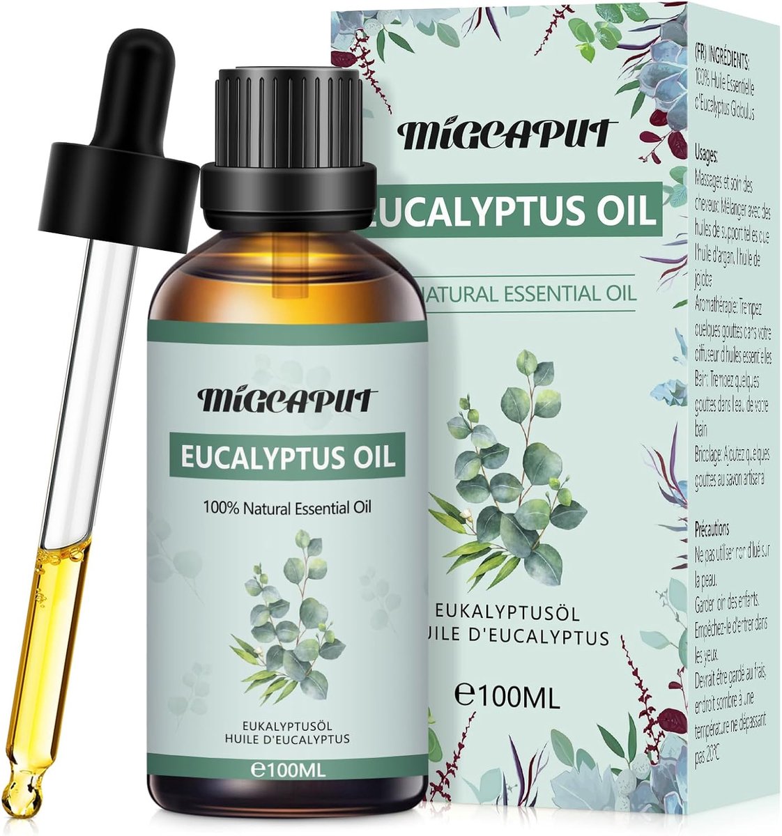 SnelShoppen - Eucalyptus Essentiële Olie 100ML - 100% Natuurlijke Aromatherapie Olie voor Diffuser, Stoominhalatie, Massage, SPA en DIY - Therapeutisc