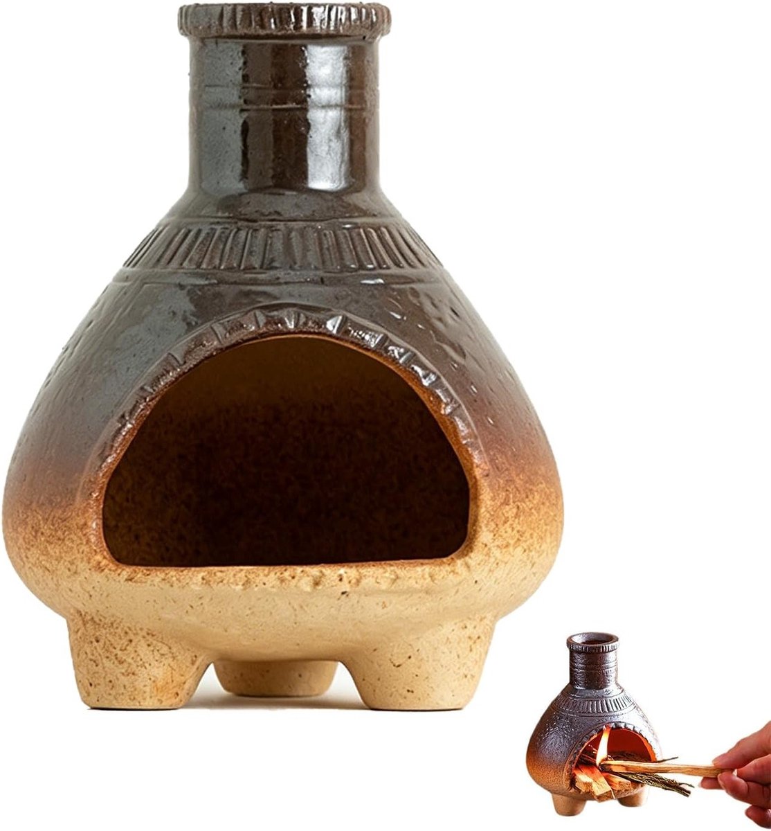 Handgemaakte Terracotta Wierookhouder voor Stokjes en Kegels, Retro Decor voor Meditatie en Ontspanning