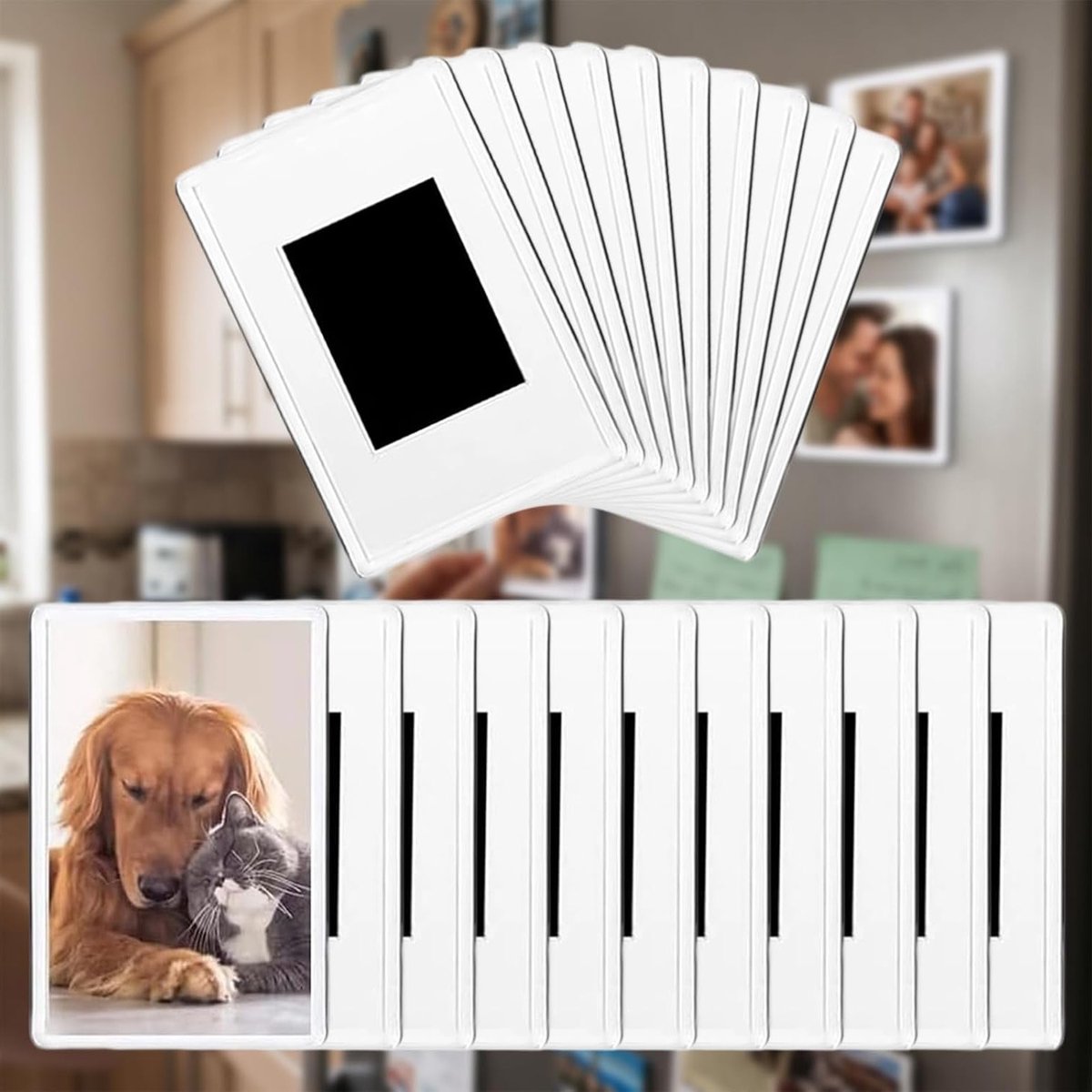 Mini magnetische fotolijst voor foto's - 4.5x7cm | 21 magnetische fotolijsten voor koelkas