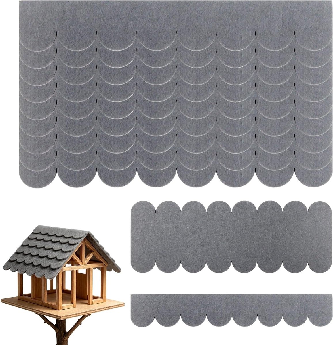 36 Stuks Mini Dakshingles voor Vogelhuis - Waterdicht, Zelfklevend en Geschikt voor Doe-Het-Zelf Projecten zoals Nestkasten en Insectenhotels