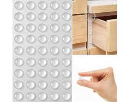 Set Van 100 Zelfklevende Deurstoppers I Zelfklevende Deurbeschermers I Deur & Kastbescherming I Siliconen I Transparant I Herbruikbaar