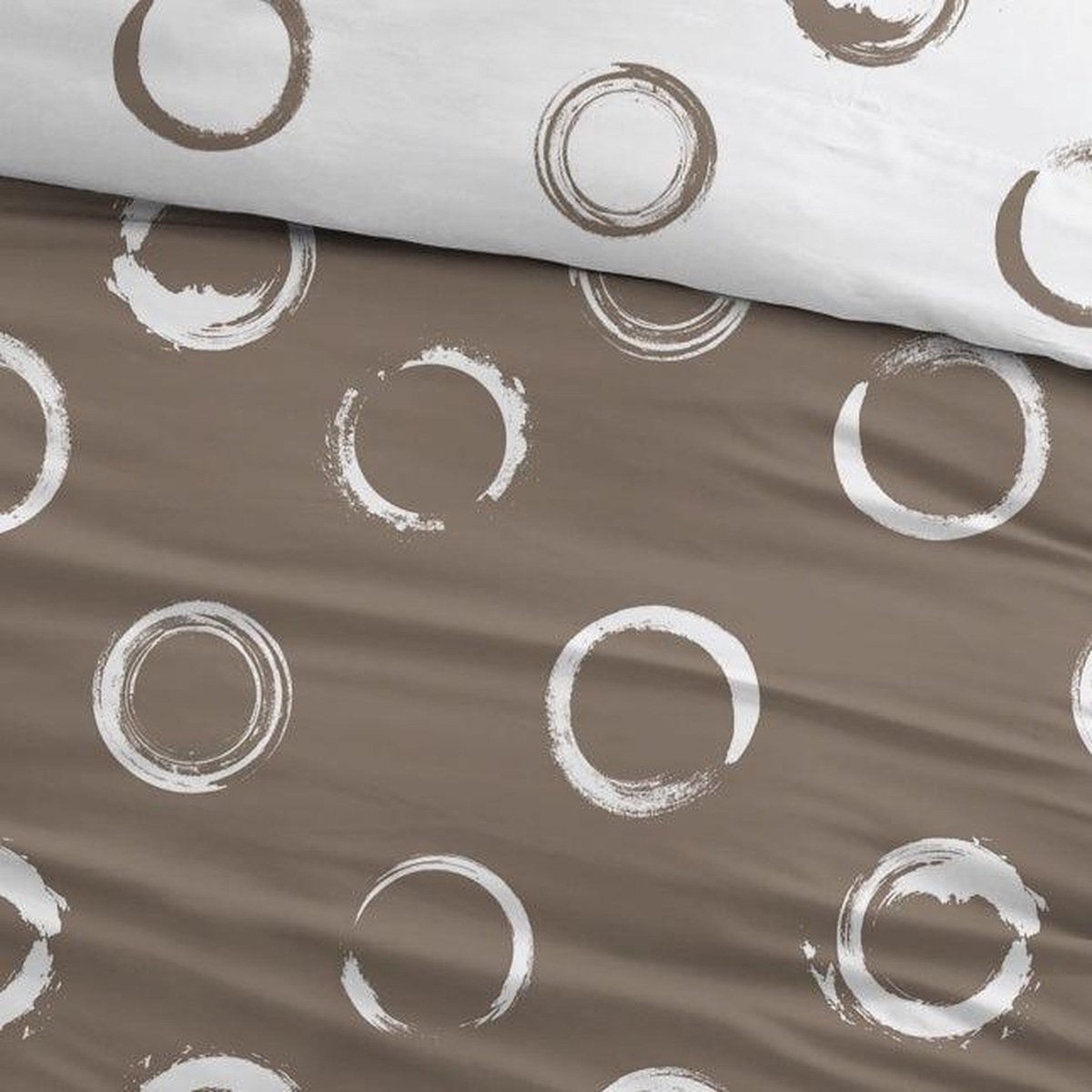 Sleepnight Dekbedovertrek Flanel Lieve Taupe - 270 x 200/220 cm + 2 kussenslopen - [Taupe]