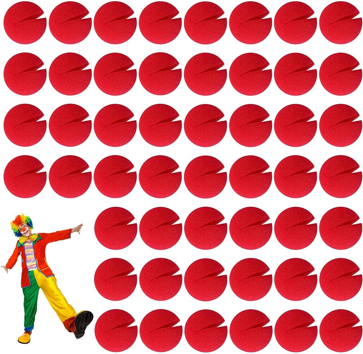 50 Rode Clownneuzen van Schuim voor Volwassenen - Perfect voor Kerst, Halloween, Feesten en Carnaval Decoratie