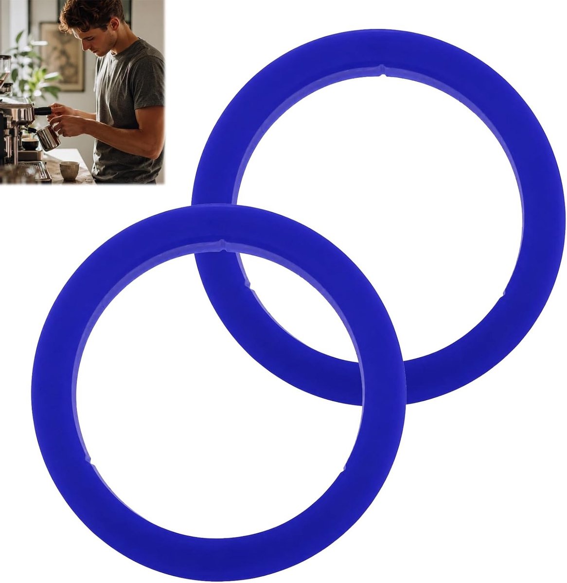 Verbeterde E61-afdichtingen voor espressomachine, 2 stuks hittebestendige siliconen afdichtingen, vervangende filterdrager en zetgroep accessoires