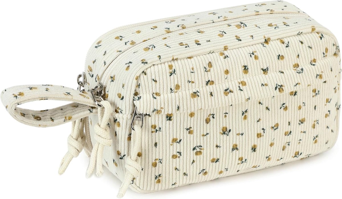 SnelShoppen - Ruime Zipper Pennenhouder - Grote Capaciteit - Schoolbenodigdheden voor Tiener Meisjes - Duurzaam Materiaal - Multi-pocket Design - Perf