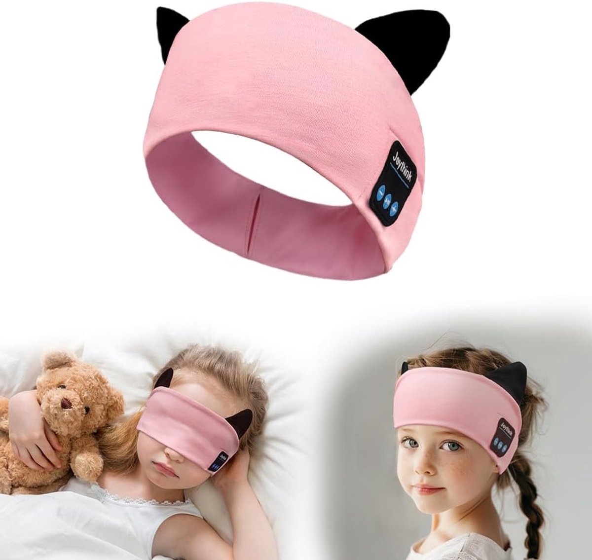 Thijox - Kinderen Bluetooth-hoofdband Koptelefoon Slaapmasker Draadloze Oordopjes Verstelbaar Sporthoofdtelefoon Slaaphoofdband voor Meisjes, Jongens