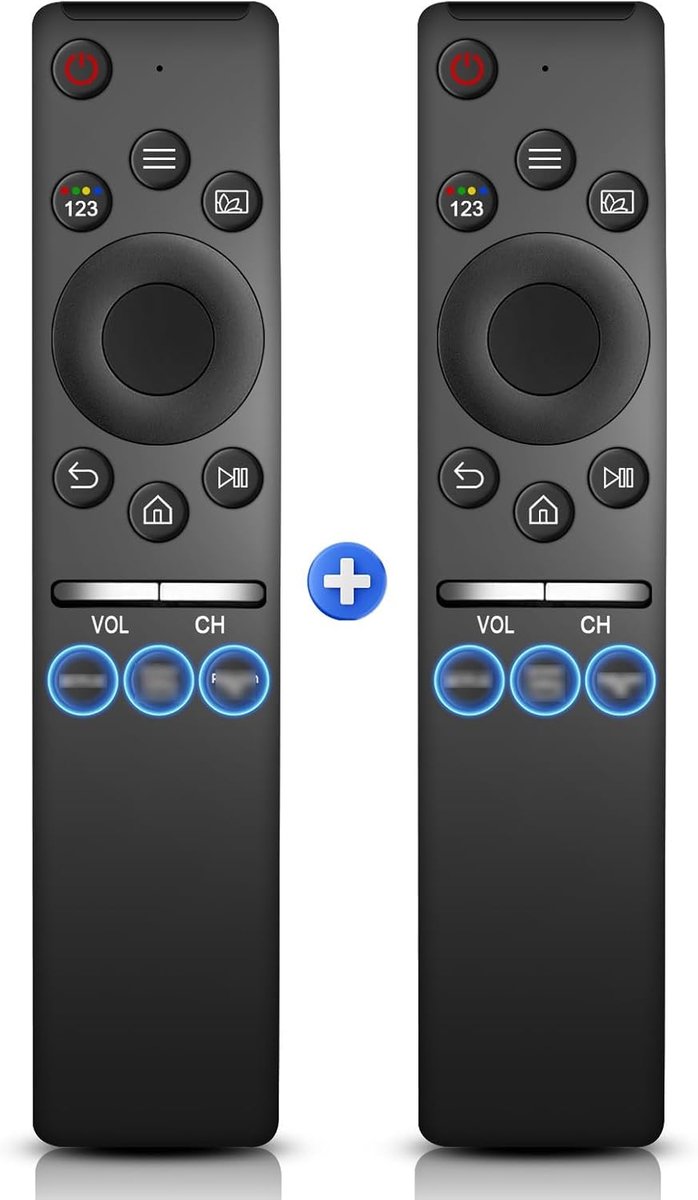 SnelShoppen - 2 Stuks Universele Afstandsbedieningen voor Alle LED, QLED, UHD, 4K en 8K Smart TV's - Originele Afstandsbediening met Hotkeys voor NeIf