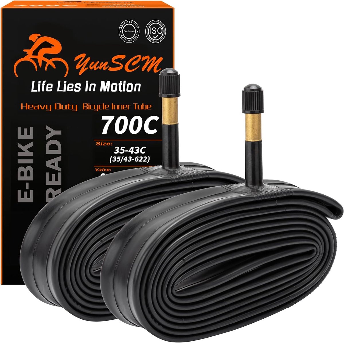 SnelShoppen - 2 Stuks Dikke 28 Inch Binnenbanden 700C AV48mm Ventiel Geschikt voor 700x35C/38C/40C/43C Fietsen - Duurzaam en Flexibel