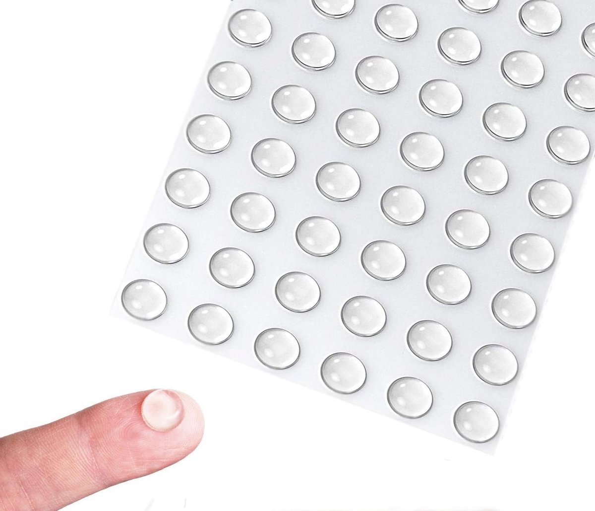 SnelShoppen - Transparante zelfklevende deurbuffers - 100 stuks rubberen voetjes - 10 mm diameter - Elastische stoppers voor glazen platen, meubels en