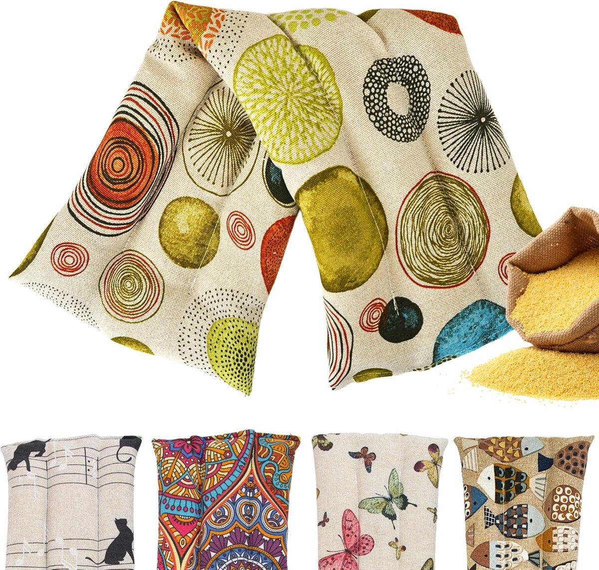 SnelShoppen - Thermal Cushion Magnetron Warmtepad Nekondersteuning 45x14 cm Handmade, Verwarmbaar en Koelbaar, Ideaal voor Ontspanning en Pijnverlicht