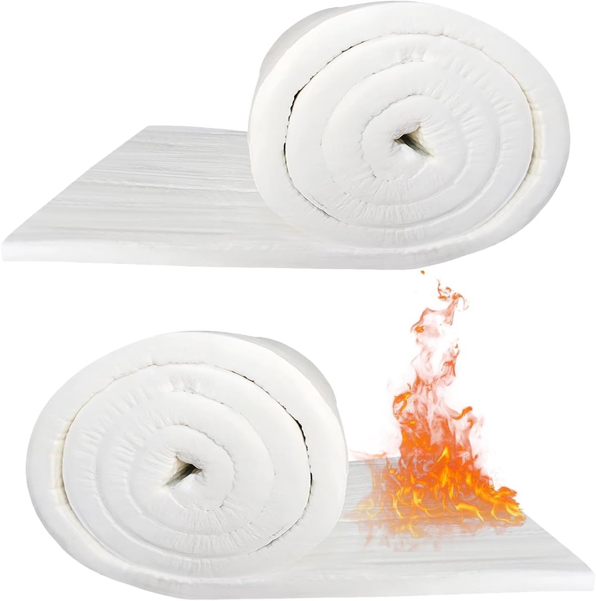 SnelShoppen - Ceramic Isolatie Dekens 400 x 610 mm (2 Stuks) - Vuurvast Warmte Beschermmat voor Kachels, Pelletkachels en Hoge Temperatuur Toepassinge