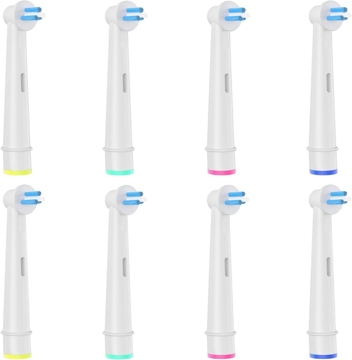 8 stuks reserveborstelkoppen voor elektrische tandenborstels, compatibel met Oral B, opzetborstels voor grondige reiniging en mondgezondheid