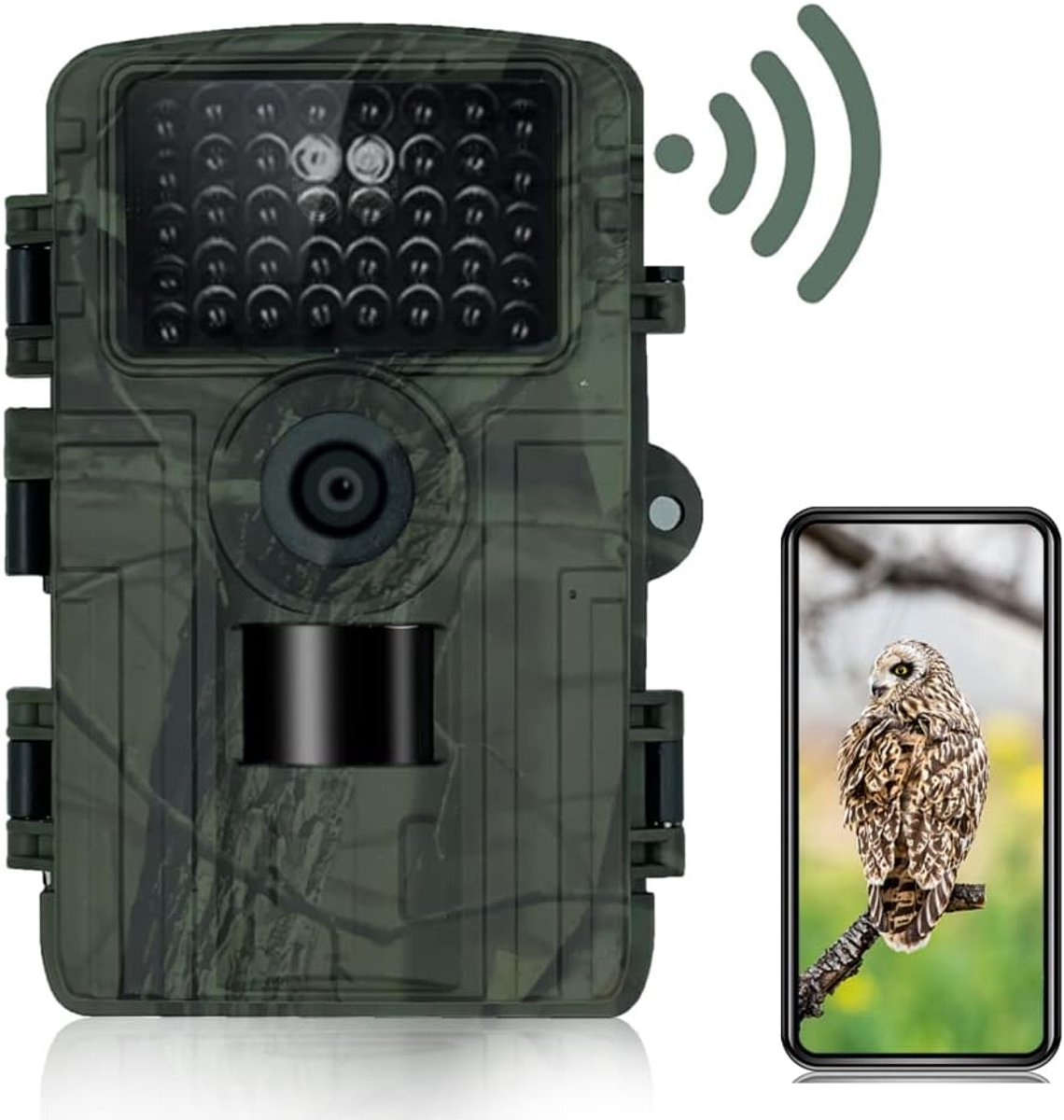 SnelShoppen - Game Camera 32 MP Wildcamera met 2.0 Inch LCD Scherm, 1080P Video, IP66 Waterdicht, Wildlife Scouting en Snelle Trigger