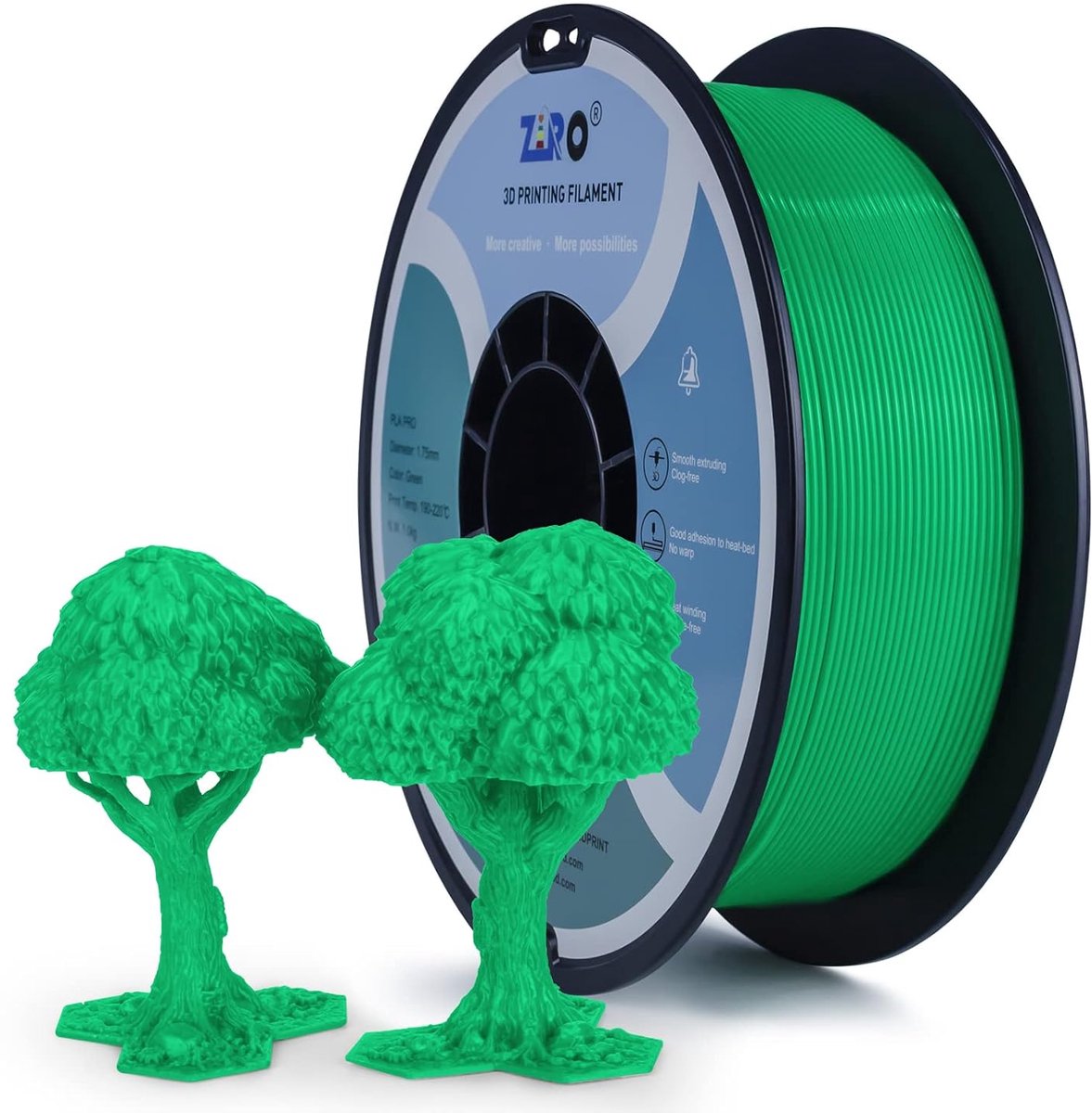 SnelShoppen - 3D Printer Filament PLA PRO 1.75mm 1KG Groen - Eco-vriendelijk, Biologisch Afbreekbaar, Nauwkeurigheid ±0.02mm, Geschikt voor Delicate 3